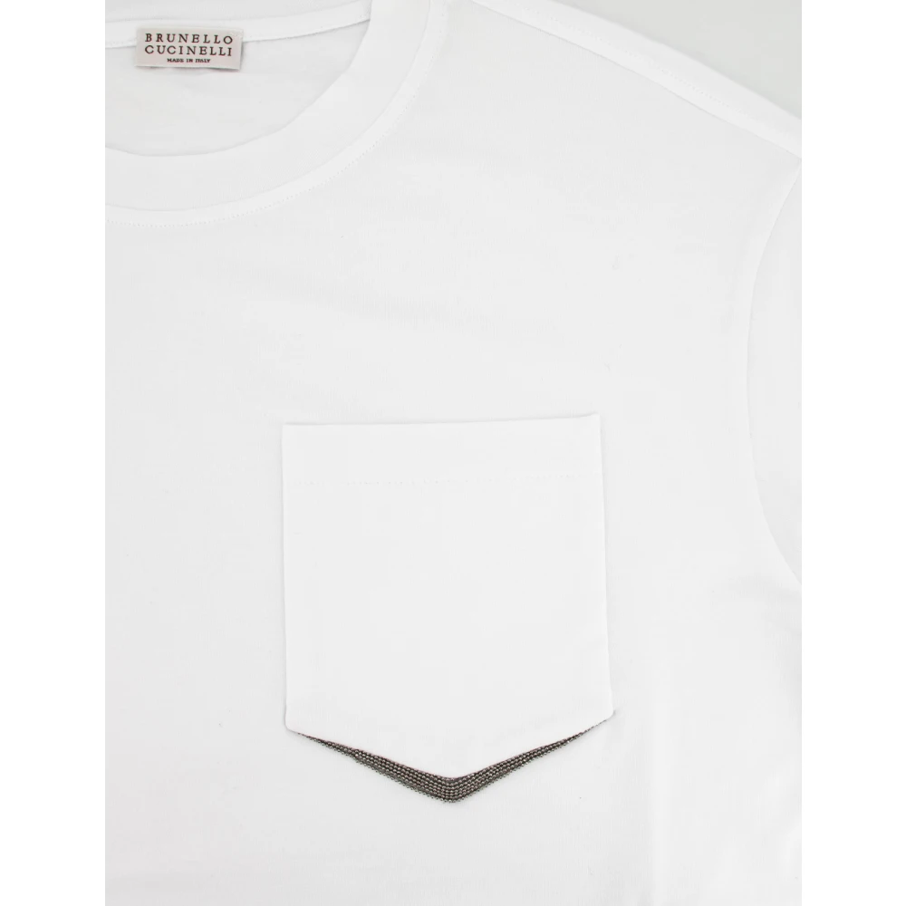 BRUNELLO CUCINELLI Iconische T-Shirt Upgrade voor Jouw Garderobe White Dames