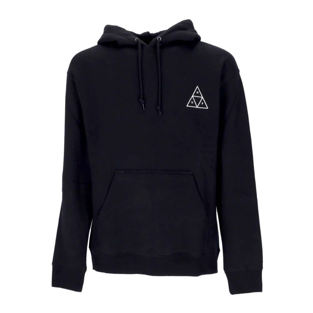 HUF Zwarte Hoodie met Kangoeroezak Black Heren