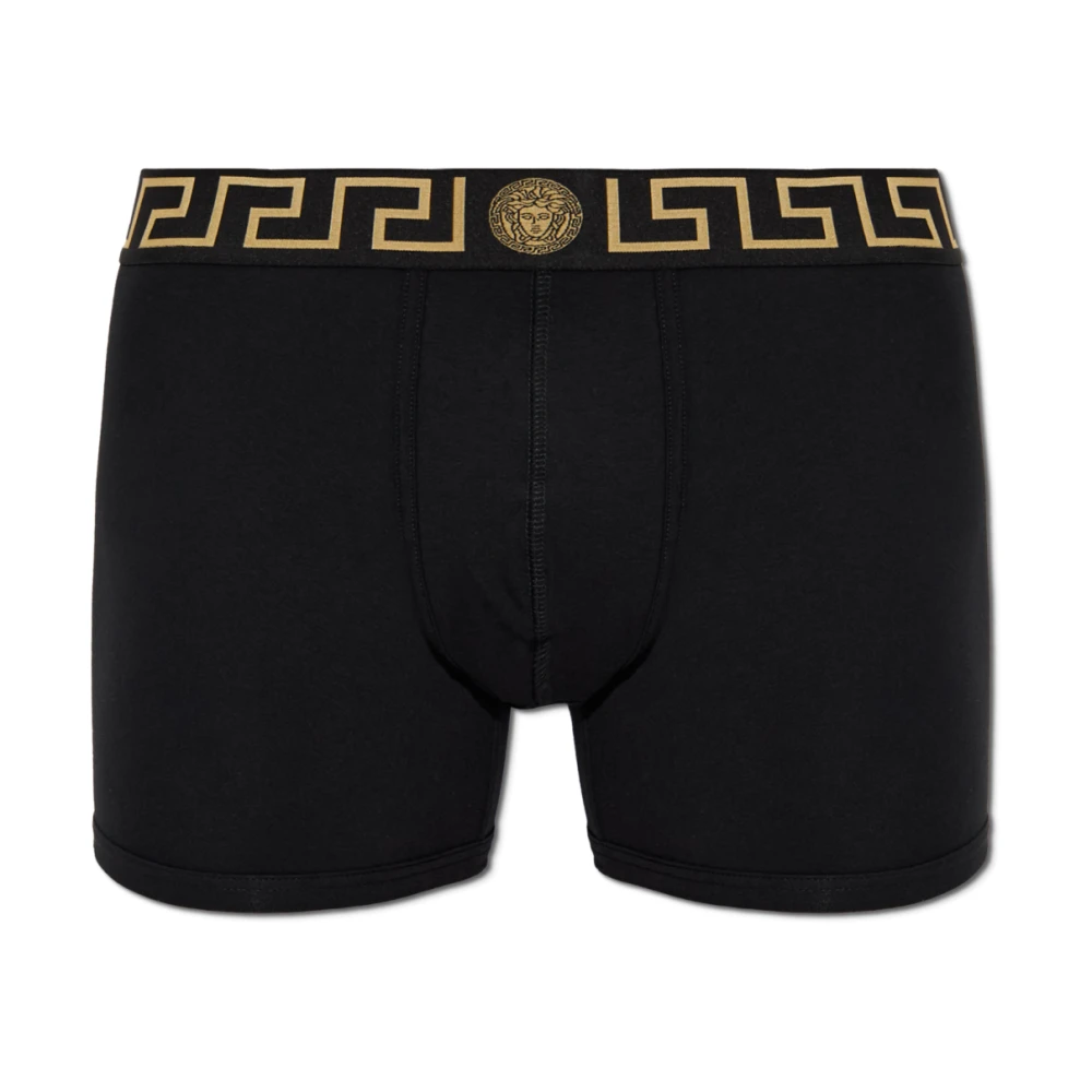 Versace Hombre Negro - Calzoncillos Tipo Bóxer De Algodón Con Logo - Underwear - 2XL