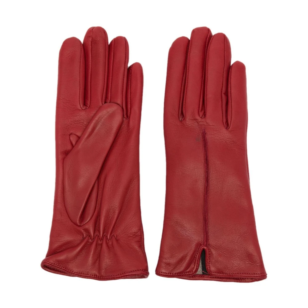 Orciani Rode Leren Handschoenen Red Dames