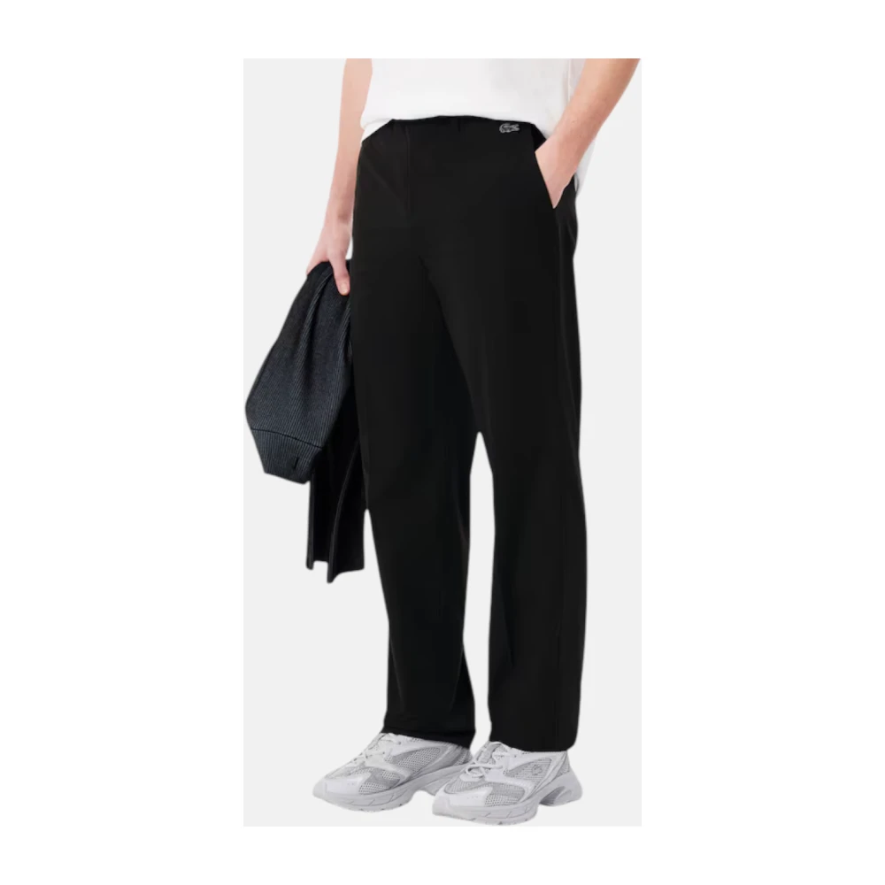 Lacoste Technische Chino Broek Straight Fit Black Heren