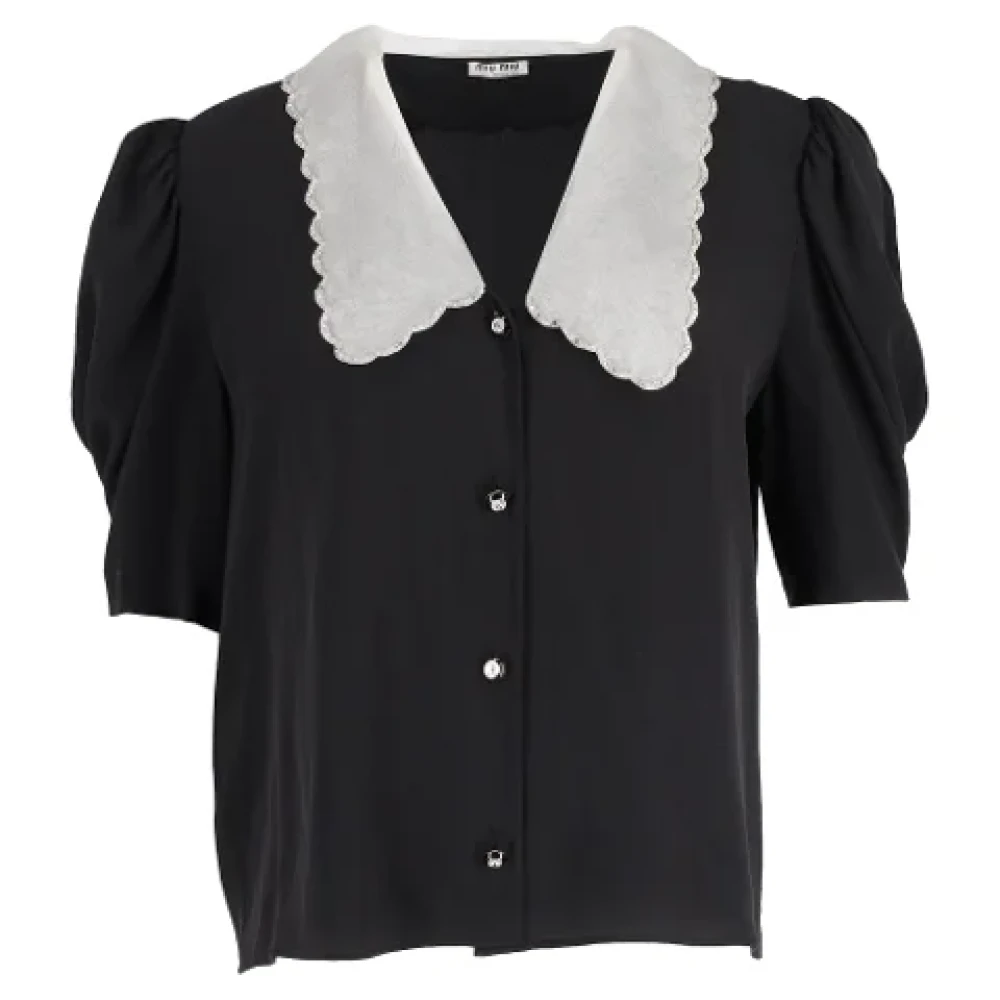 Miu Pre-owned Silk tops Black Dames