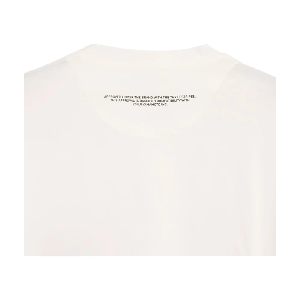 Y-3 Klassiek katoenen T-shirt met bedrukt logo White Heren