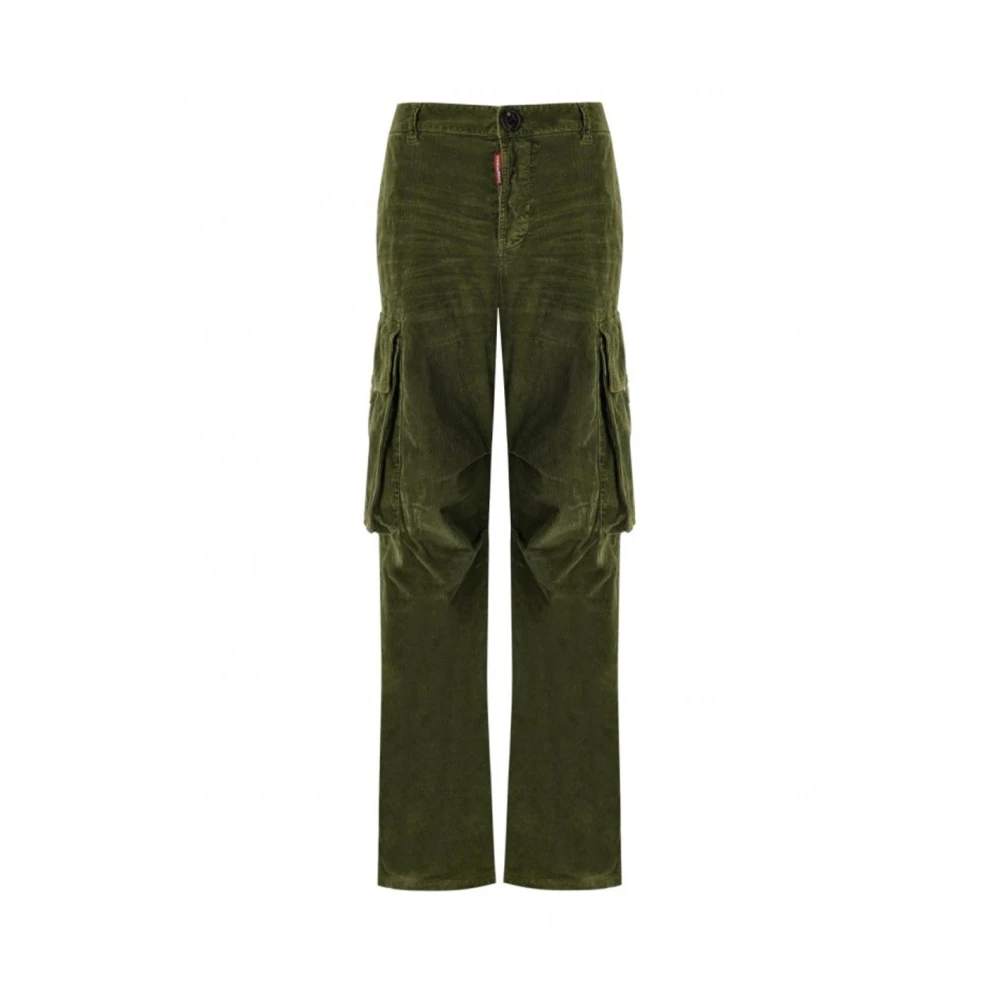 Dsquared2 Green Straight Trousers, Female, Xs, Straight Trousers