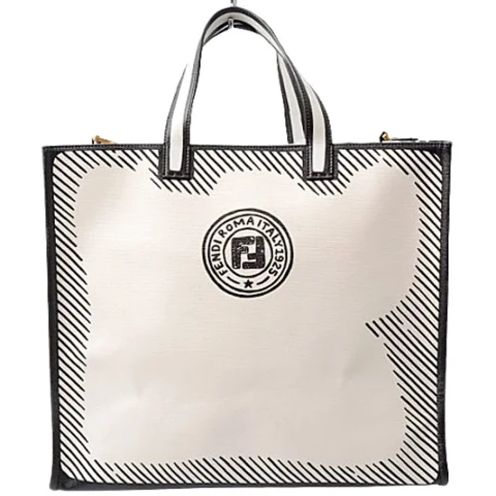 Fendi Vintage Pre-owned Canvas fendi-bags White Dames
