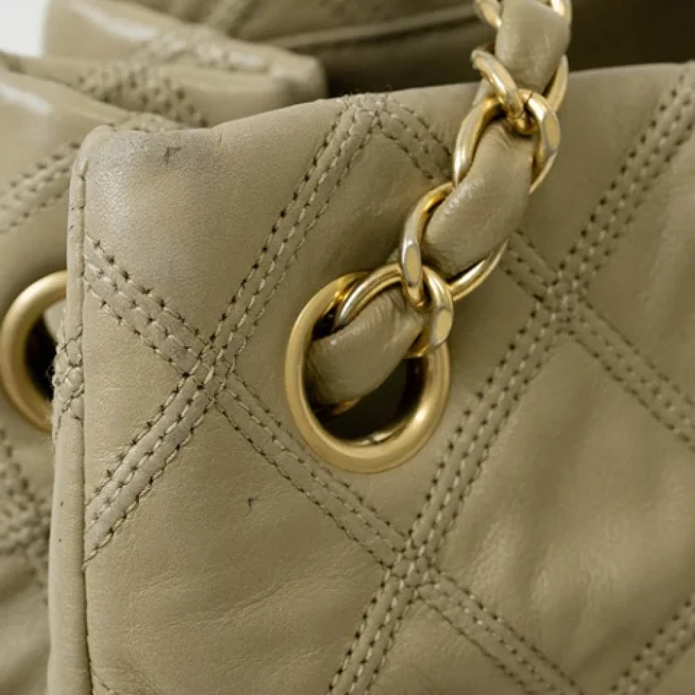 Chanel Vintage Pre-owned Leather shoulder-bags Beige Dames