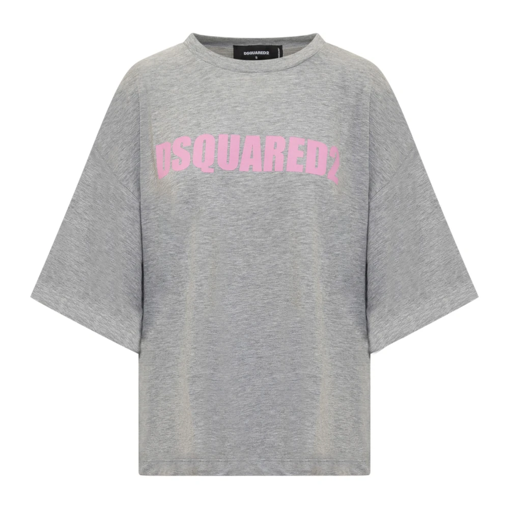Dsquared2 Oversized Logo T-shirt Gray Dames