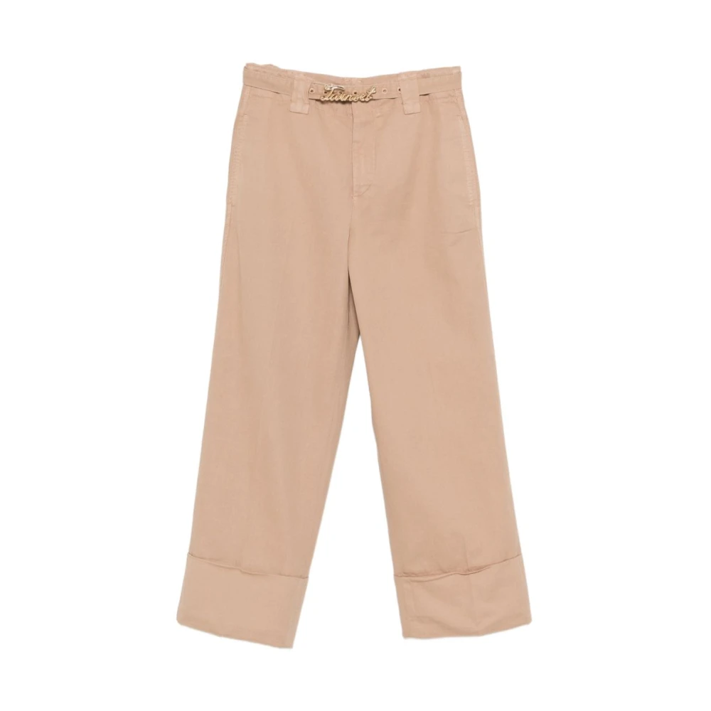 Twinset Women's Beige Cropped Trousers