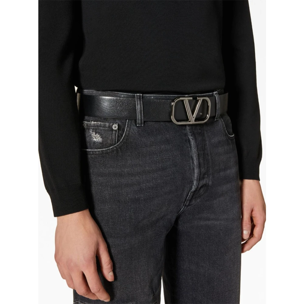 Valentino Garavani Zwarte Riemen voor Mannen Stijlvol Ss25 Black Heren