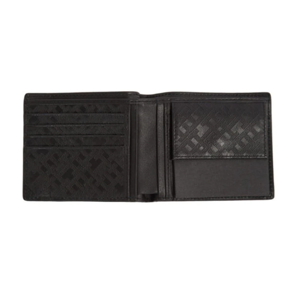 Tommy Hilfiger Zwarte Leren Portemonnees Black Heren