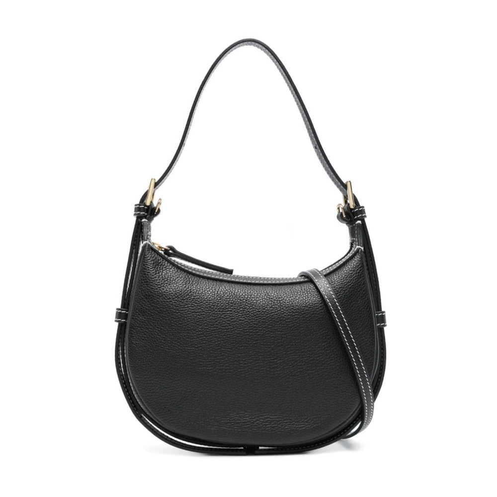 ATP Atelier Zwarte Contrast Stitch Silea Schoudertas Black Dames