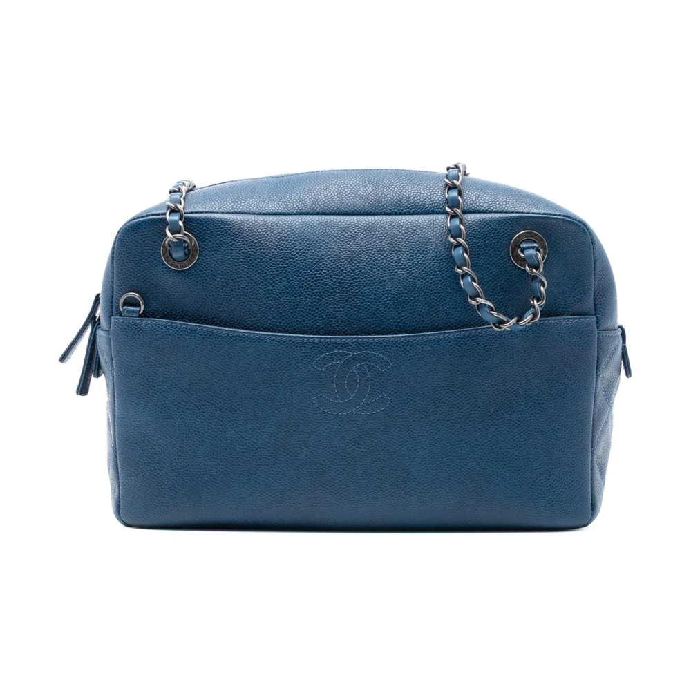 Chanel Vintage Women's Blue Pre-Owned Chain Shoulder Bag