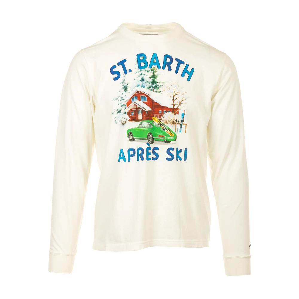 MC2 Saint Barth Witte T-shirts en Polo's Lange Mouw White Heren
