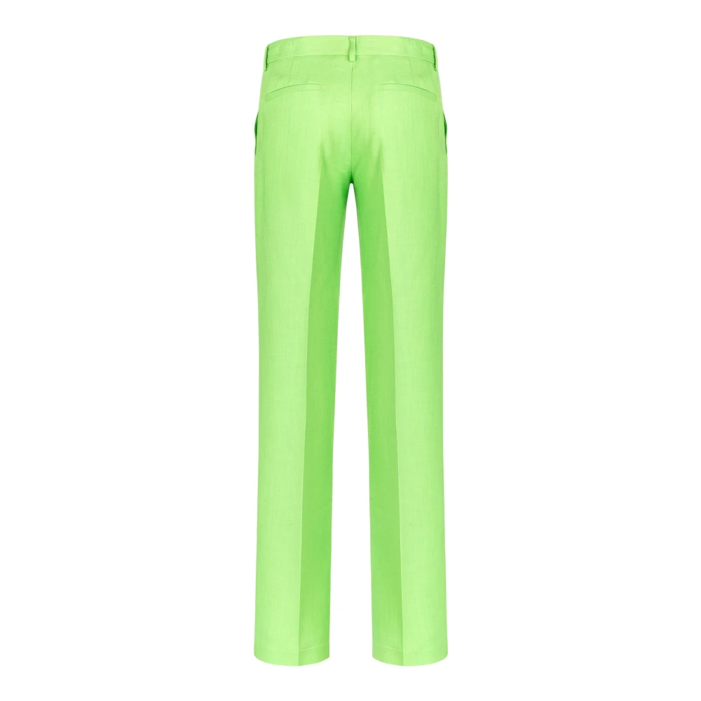 Msgm Straight Trousers Green Dames