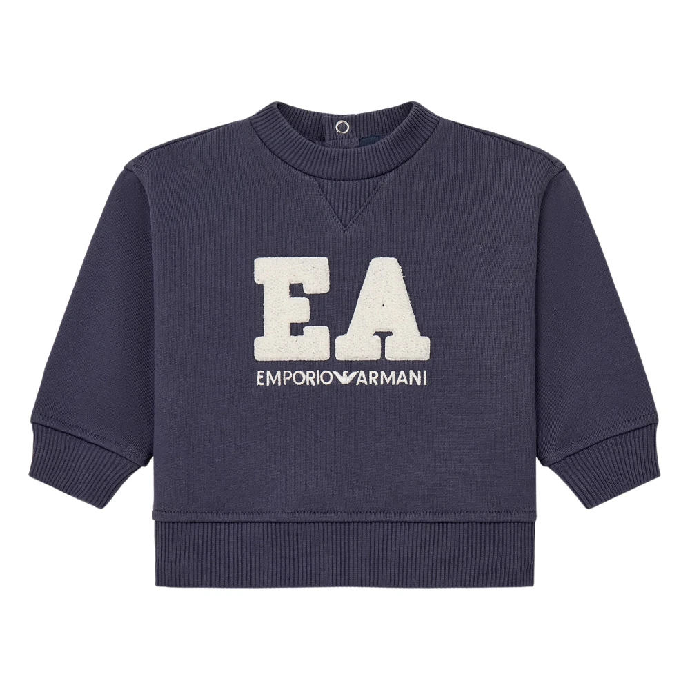 Emporio Armani , Kids Sweatshirts, Male, Blue, 3 Y | 98 Cm, Logo Sweatshirt