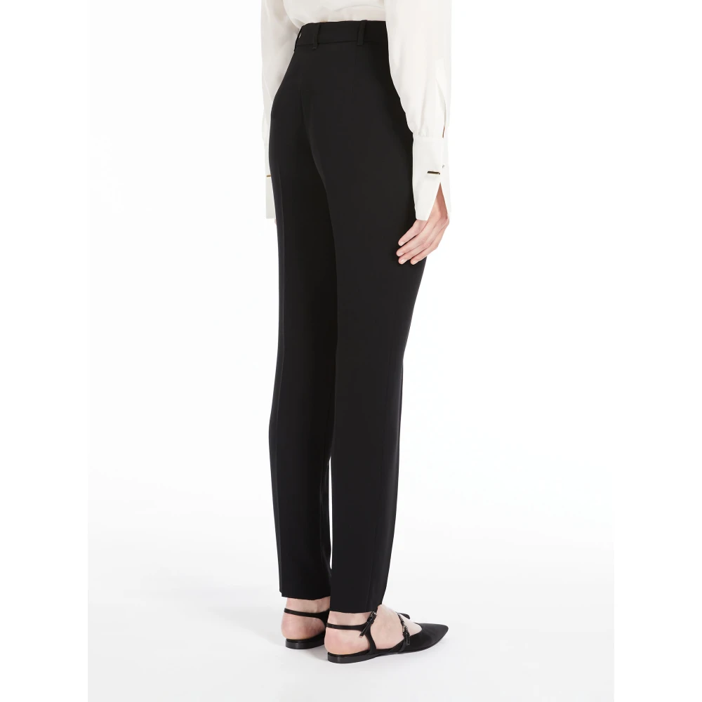 Max Mara Zwarte broek met rechte pijpen Black Dames