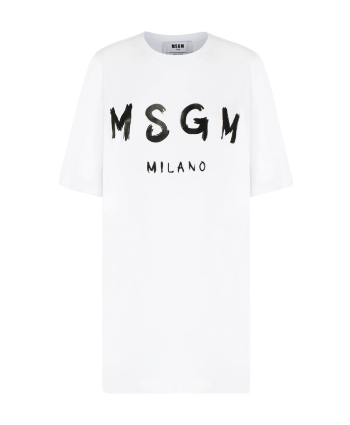 white-logo-print-t-shirt