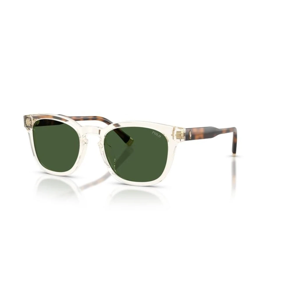 Polo Ralph Lauren Man Sunglass PH4242U - Frame color: Shiny Transparent Yellow, Lens color: Dark Green - Image 4