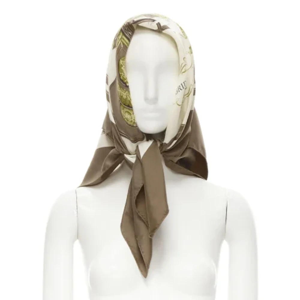 Hermès Vintage Pre-owned Silk scarves Brown Dames