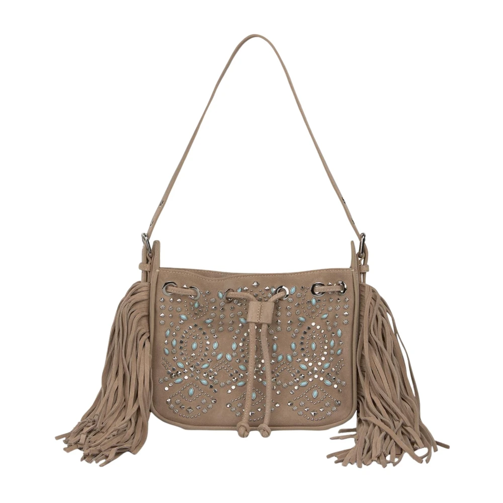Alma en Pena Schoudertas studs Brown Dames
