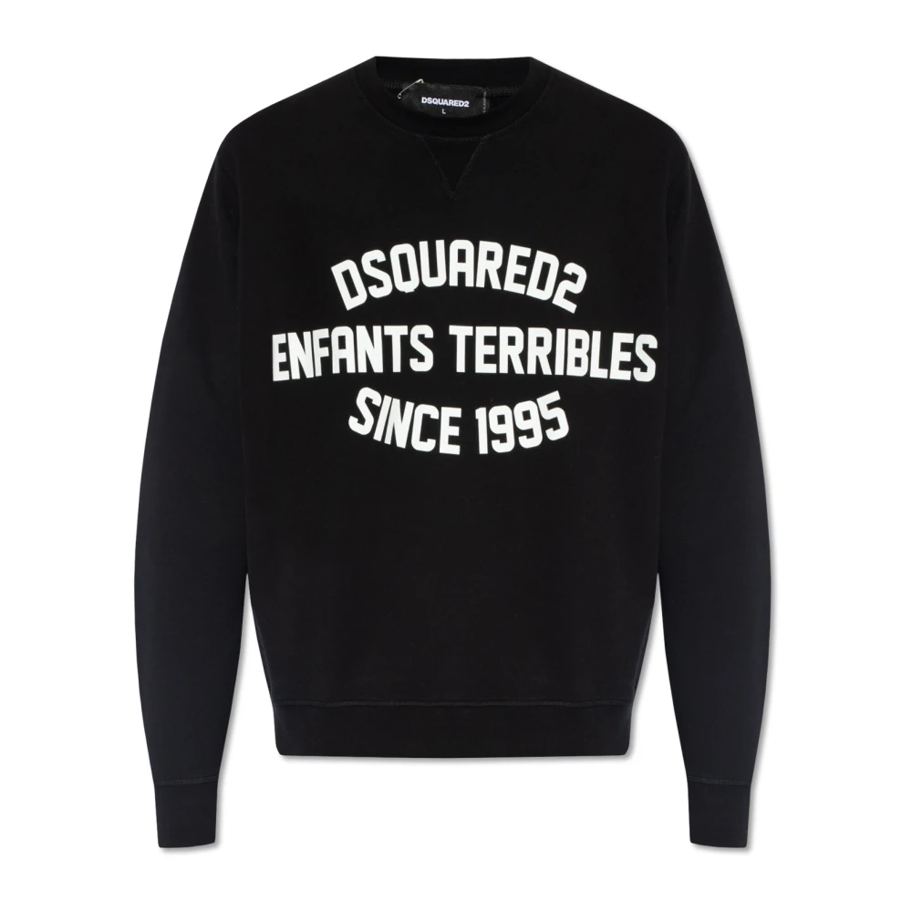 Dsquared2 Sweatshirt med logotyp Black, Herr