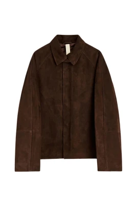 Short Raglan Suede Jacket