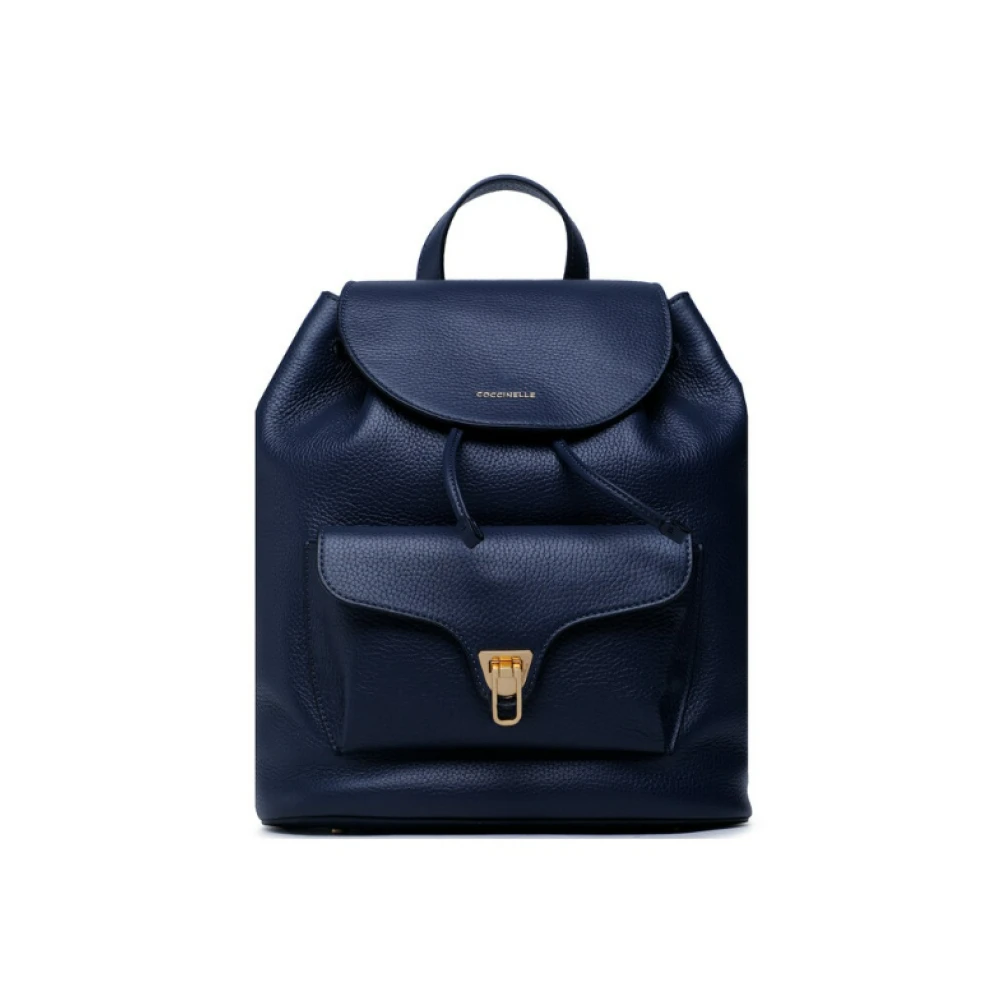 Coccinelle Blauwe Beat Rugzak met Metalen Sluiting Blue Dames