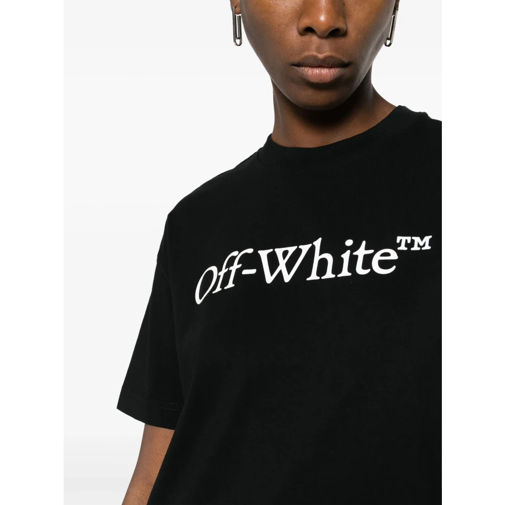 Off White Groot Logo Boekachtig Zwart Wit Black Dames
