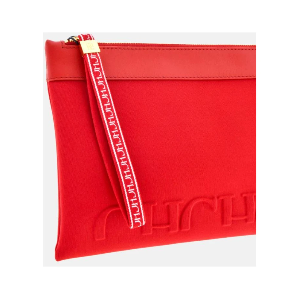 Carolina Herrera Rode Neopreen Insignia Pouch Red Dames