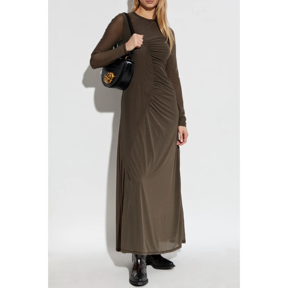 Samsøe Saandrea Maxi Jurk Brown Dames