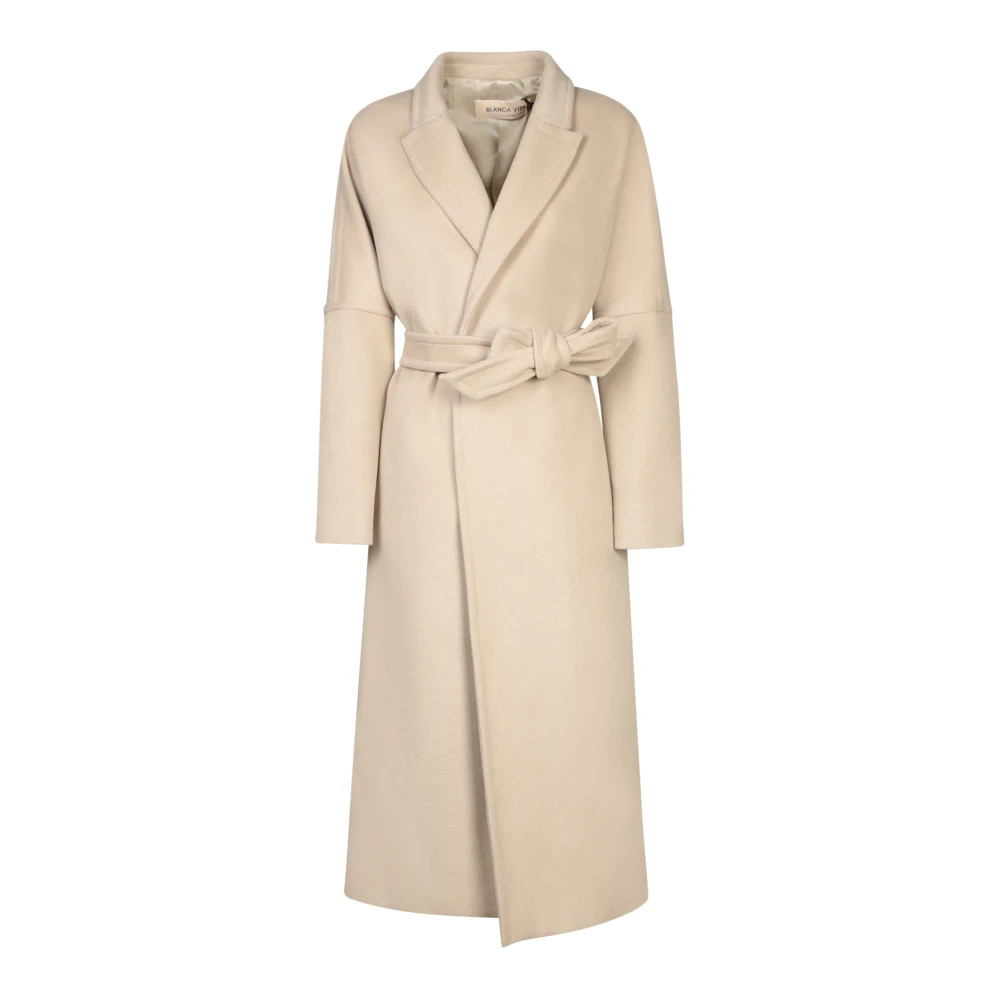 Blanca Vita Beige Wol Wikkeljas Aw24 Beige Dames