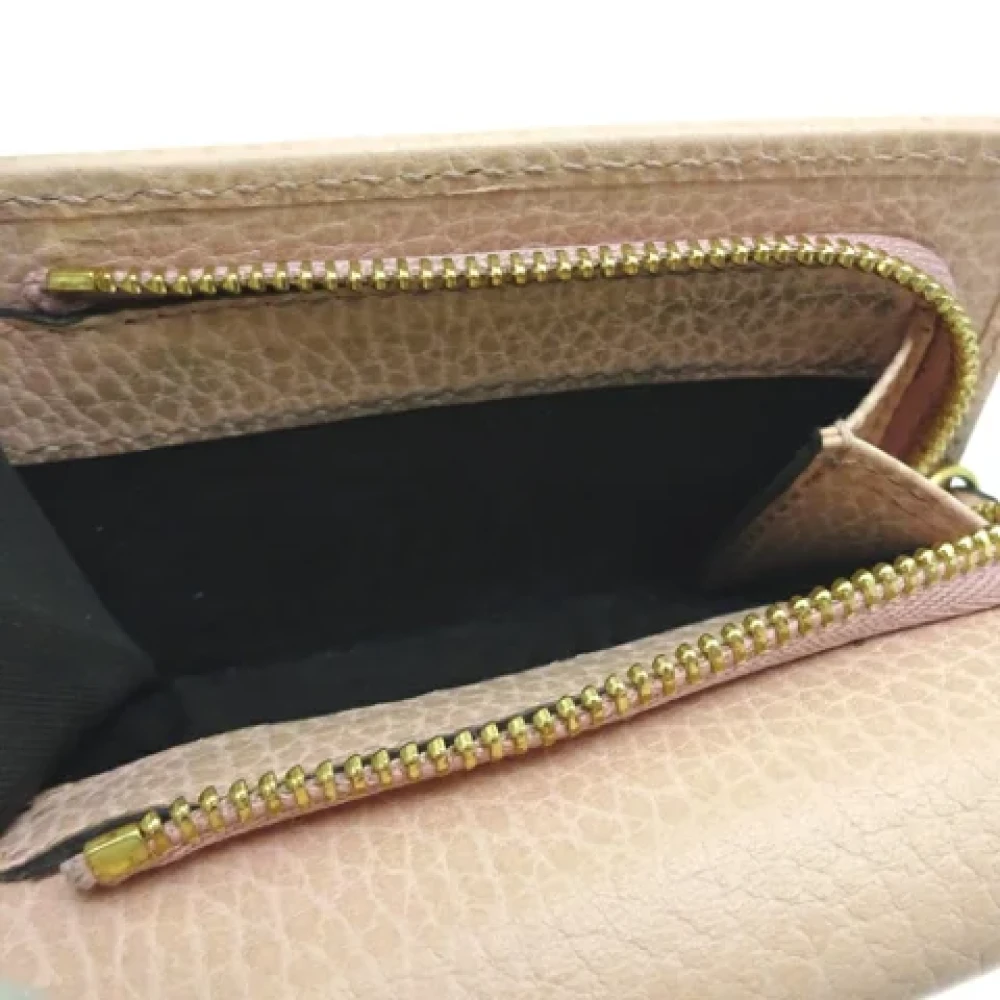 Gucci Vintage Pre-owned Leather wallets Beige Dames