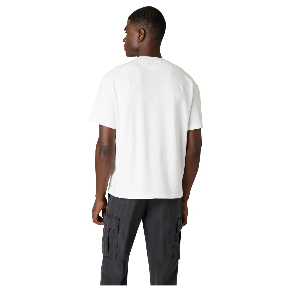 Eleventy Katoenen Ronde Hals Logo T-Shirt White Heren