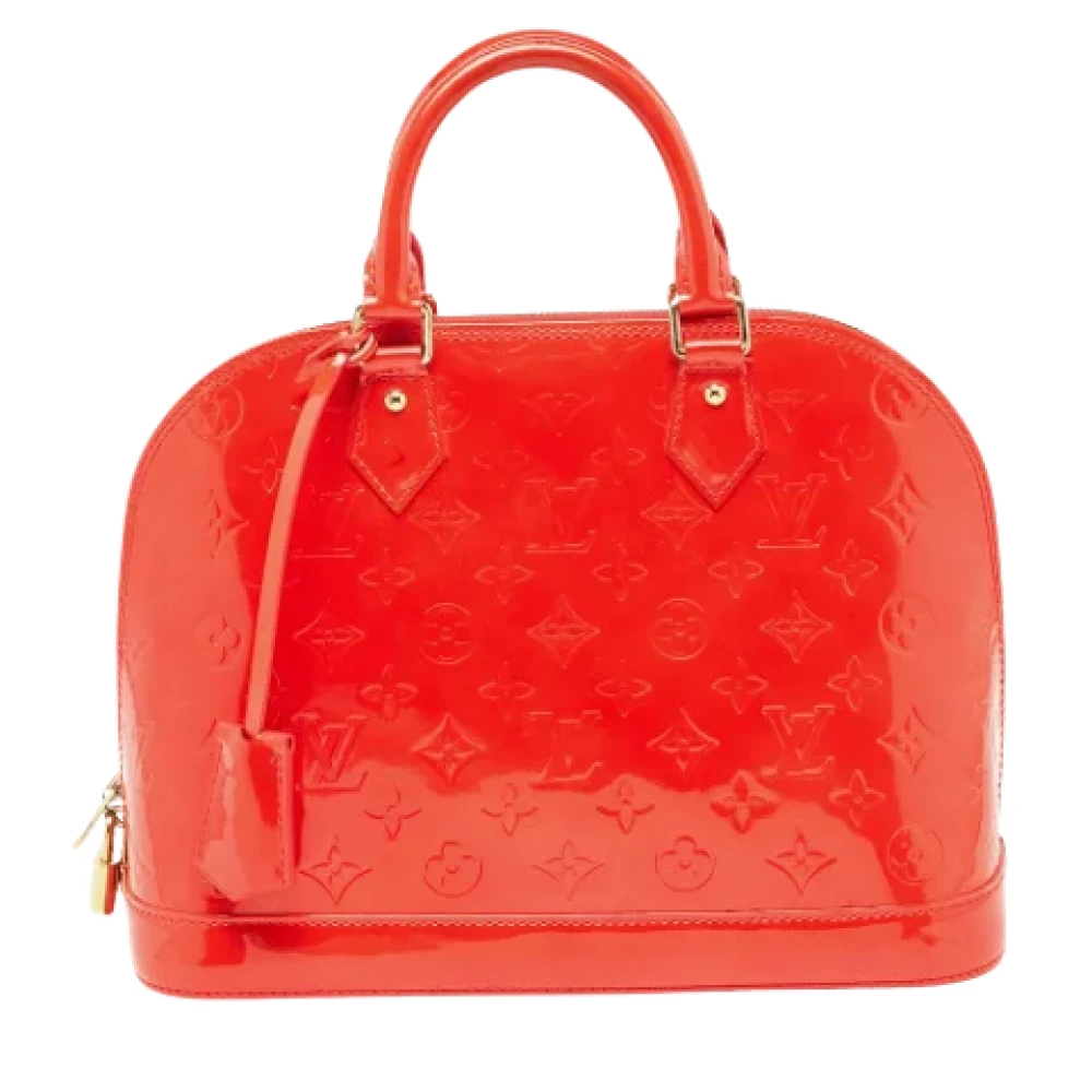 Louis Vuitton Vintage Rode Leren Louis Vuitton Alma Tas Red Heren