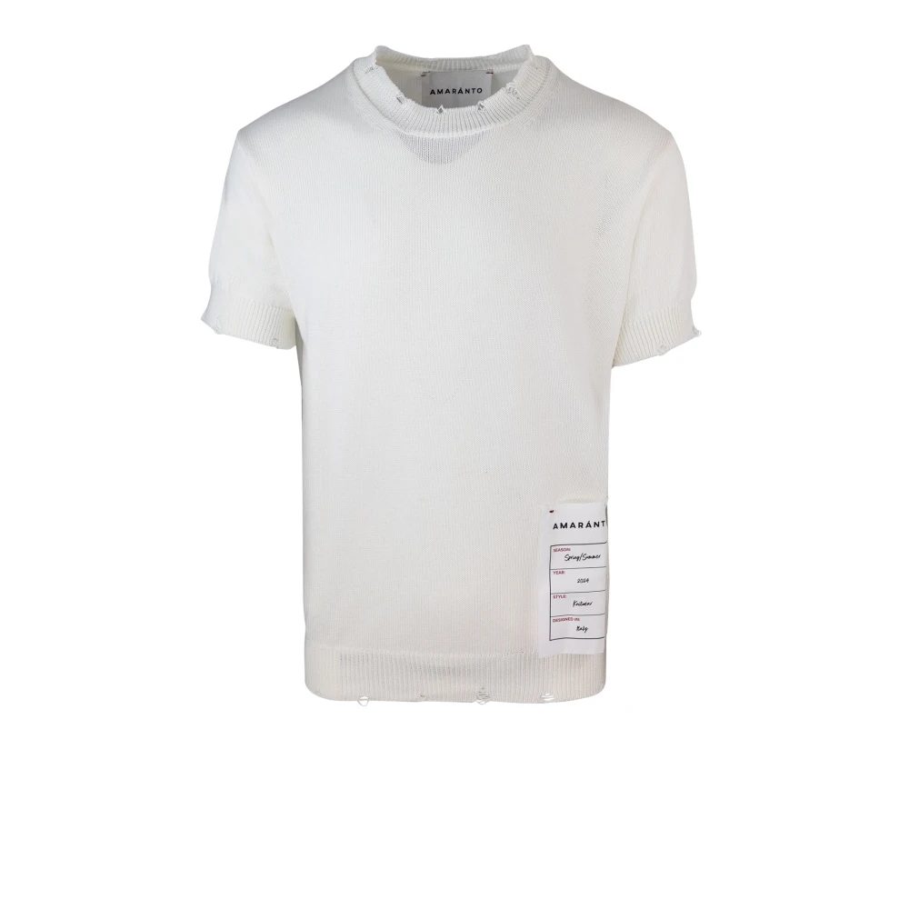 Amaránto Witte Gebreide T-shirts en Polos White Heren