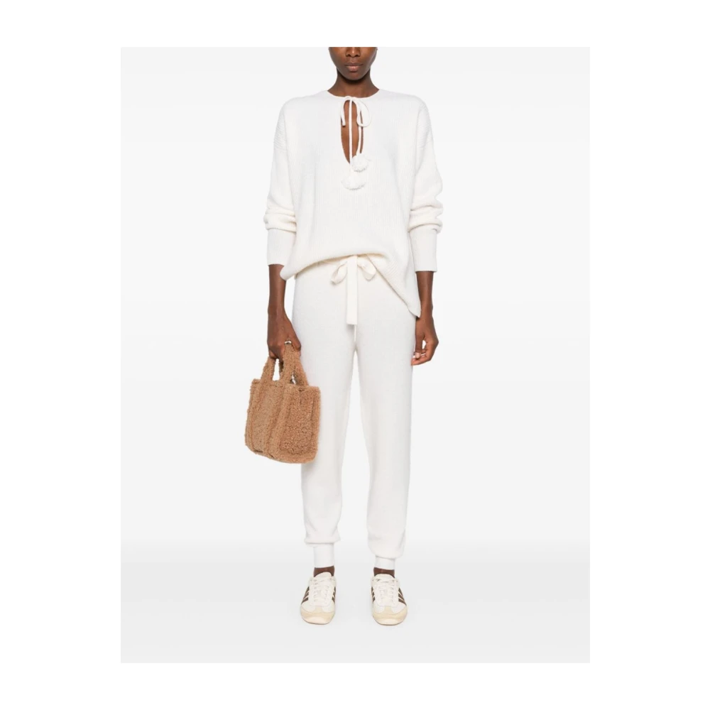 Golden Goose Witte Wollen V-Hals Trui White Dames