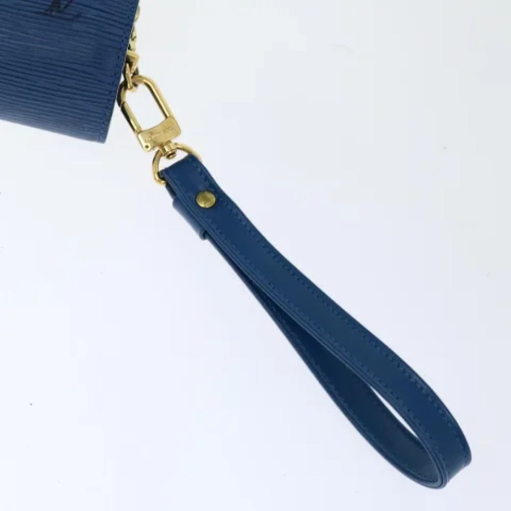 Louis Vuitton Vintage Pre-owned Leather clutches Blue Dames