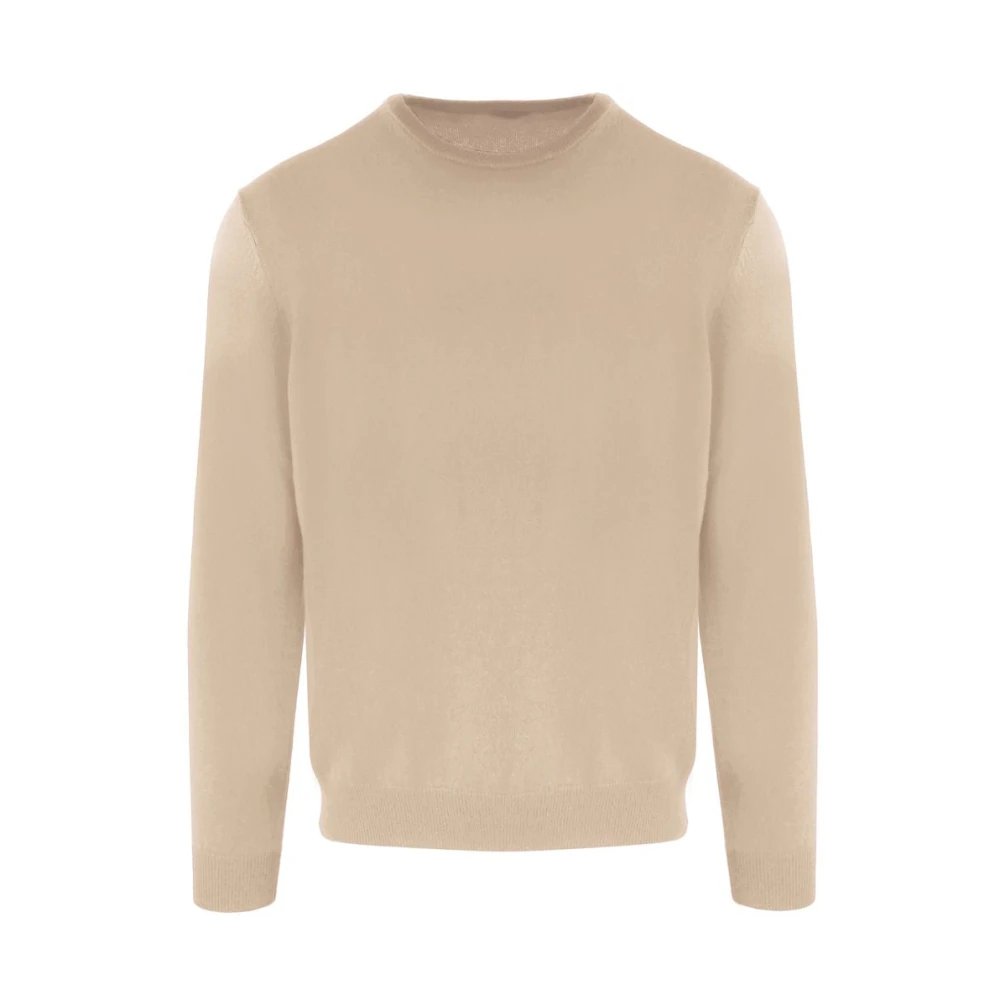 Malo Beige Wol Coltrui Trui Beige Heren