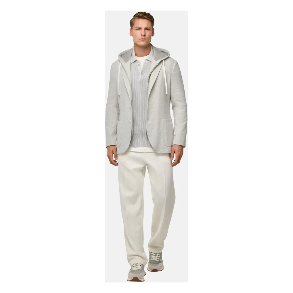 Boggi Milano Madison Sweatshirt Jacket van katoenmix Gray Heren