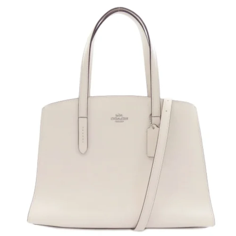 Coach Pre-owned Leather handbags White Dames