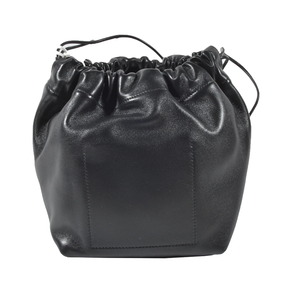 Jil Sander Zwarte leren handtas Black Dames