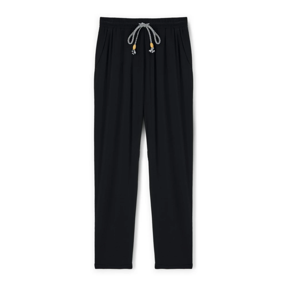 Motivi Flowing Jogger Broek Black Dames