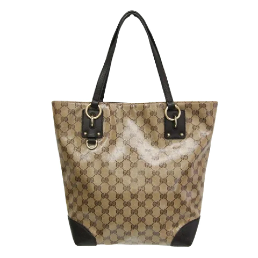Gucci Vintage Pre-owned Plastic gucci-bags Beige Dames