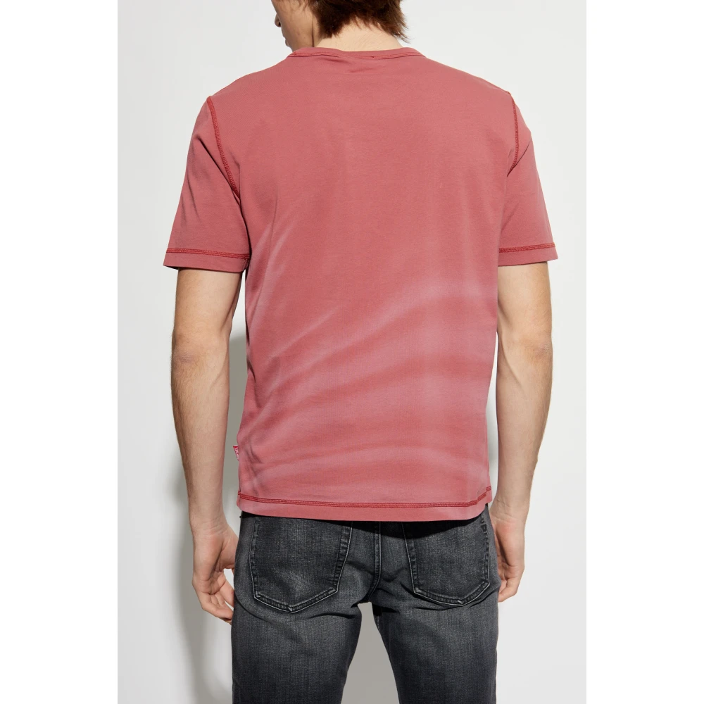 Diesel T-shirt T-Adjust-R13 Pink Heren