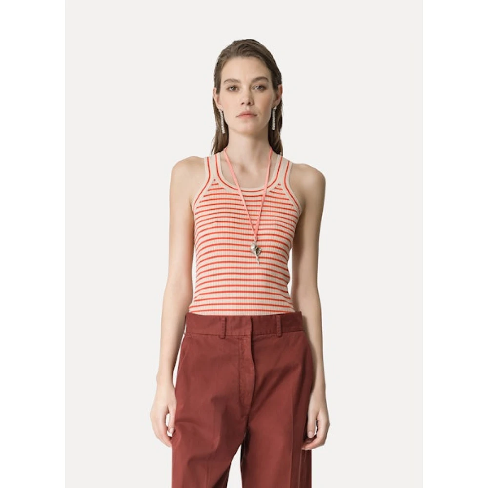 Forte Geribbelde Merino Tanktop Multicolor Dames