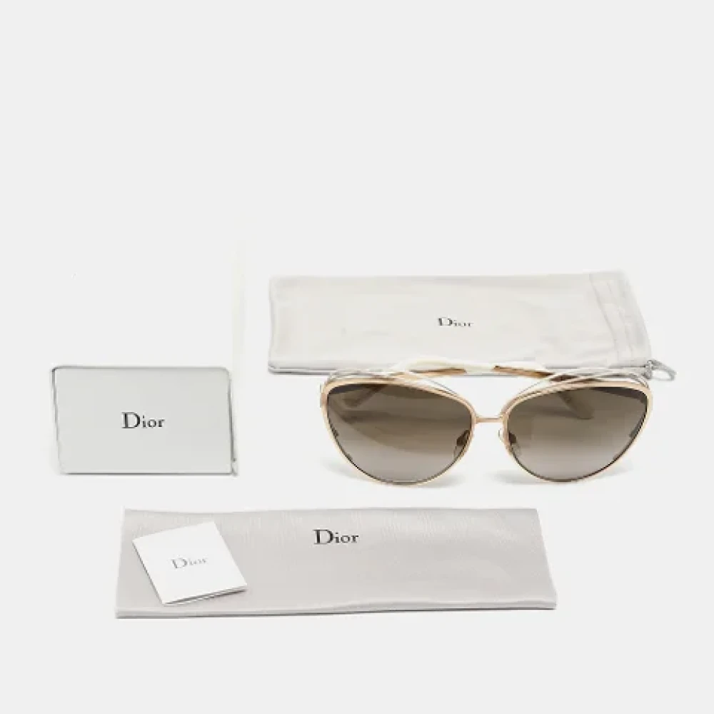 Dior Vintage Pre-owned Acetate sunglasses White Dames