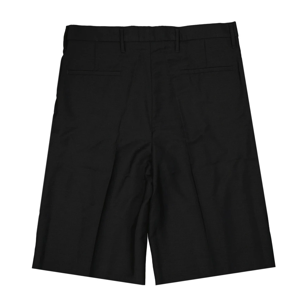 Versace Zwarte Shorts Ss22 Mohair Wolmix Black Heren