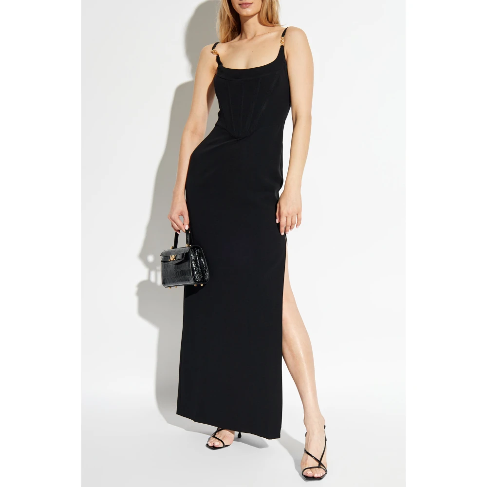 Versace Jurk met Bandjes Black Dames