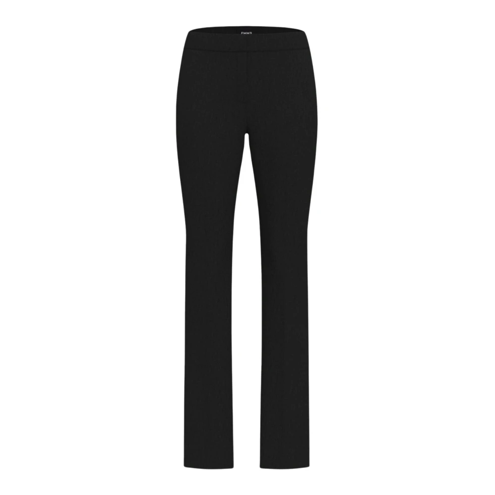 Emme Di Marella Women's Black Micron-005 Straight Trousers