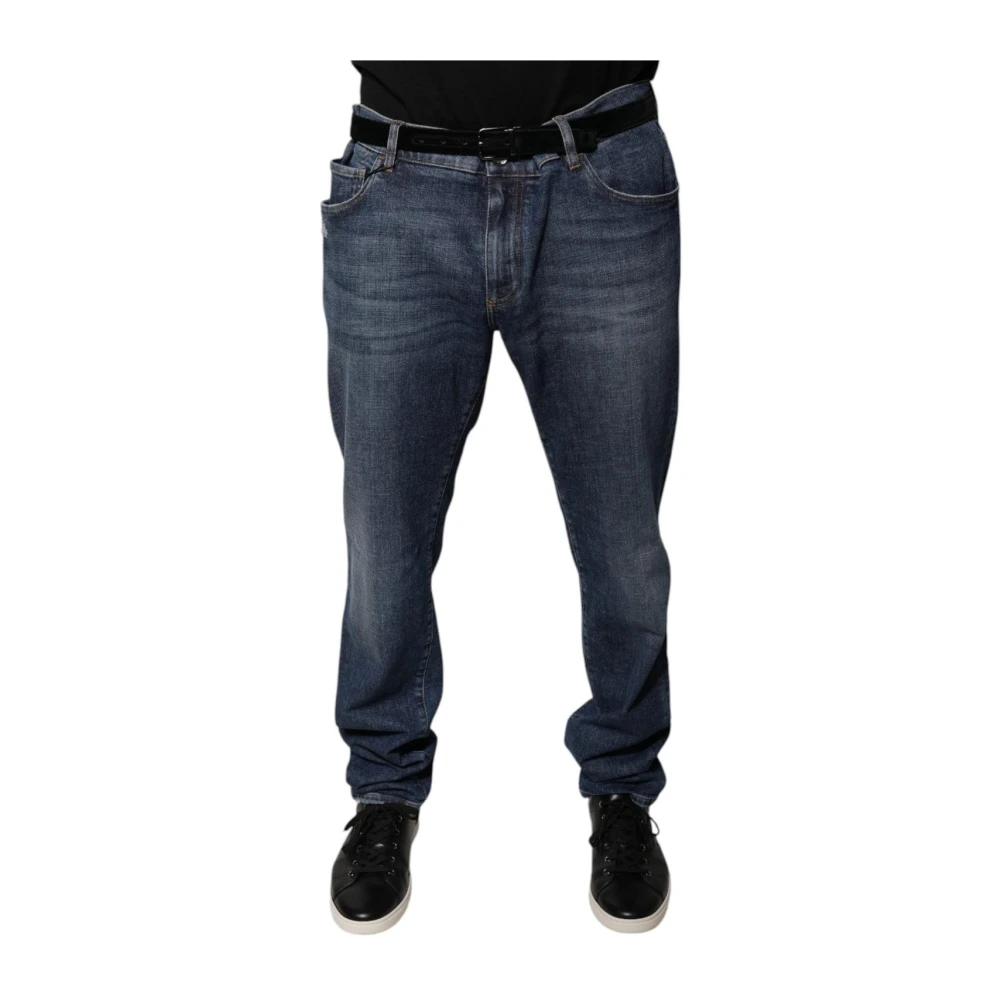 Dolce & Gabbana Men's Blue Slim Fit Jeans, 4XL, Classic Wash Skinny Jeans